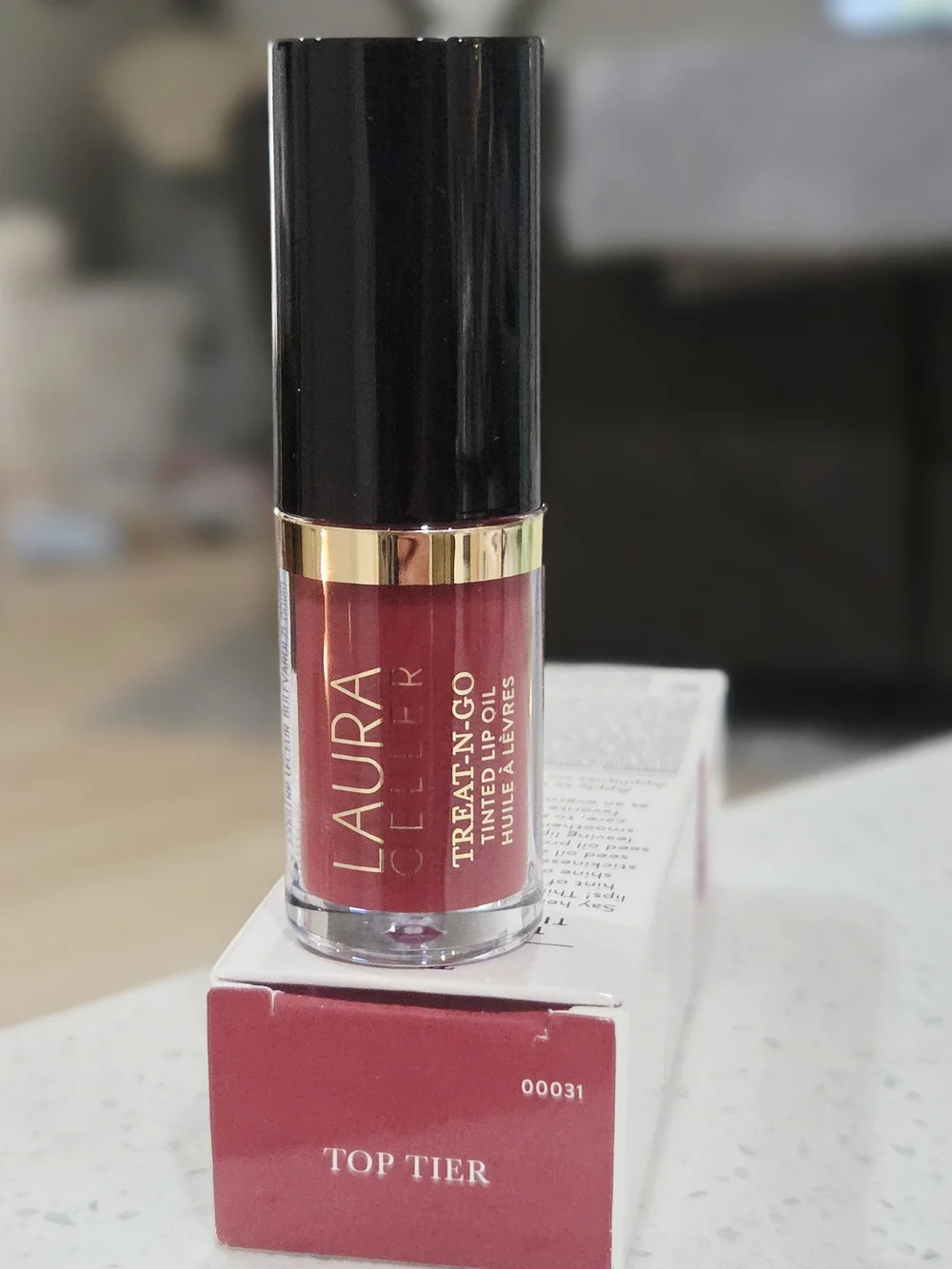 Laura Geller Treat-N-Go Tinted Lip Oil in Top Tier (Pink-Red)